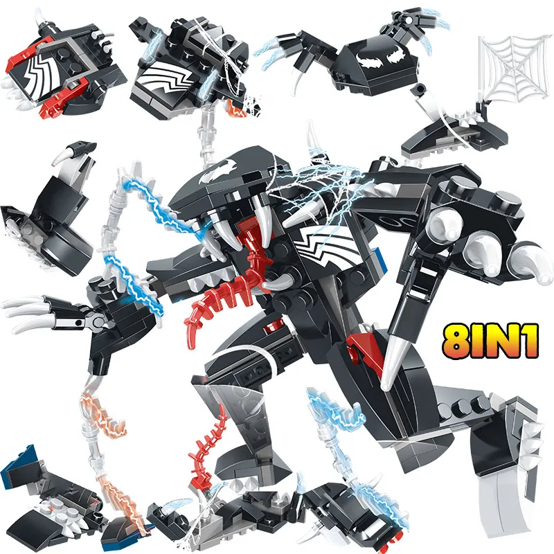 

8 In 1 superheroes Infinity War Deadly Guardian Building Blocks Compatible Super Heroes Spiderman Figures Bricks Kids Toys