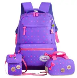 Школьные сумки для девочек-подростков с принтом, рюкзак для путешествий, детский ортопедический рюкзак, 3 шт./компл./комплект, рюкзак