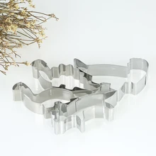 4 шт. динозавров Нержавеющая сталь Формочки Фондант печенье фрезы сэндвич Фрезы Cookie Кухня набор инструментов