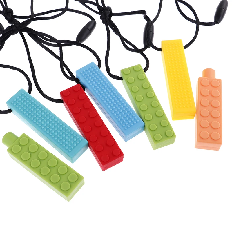 

Baby Teether Silicone Teething Toys Pencil Teether Pen Cap Food Grade Chewable Necklace Pendant Kids Teeth Nursing