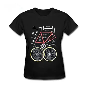 

Funny Bicycle Parts mtb women T shirts Aerobic Cycling T-shirt Mountain Biker tshirt MTB Bicycle Tee shirt for lady