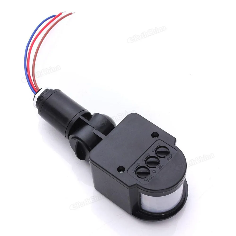 110-220V LED 140 Degree Outdoor Infrared PIR Motion Sensor Wall Light Lamp Switch Sensor ...