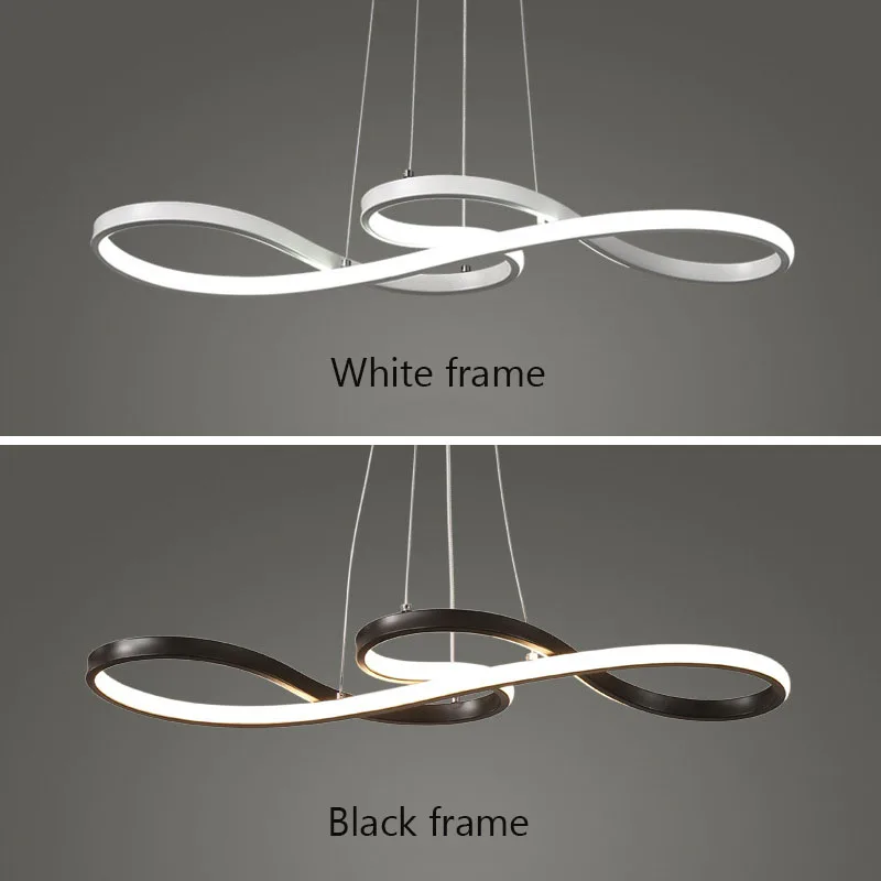  Modern LED Pendant Lamp Black/White Nordic Hanging Light Creative Note Pendant Light for Bar Table  - 32991069758