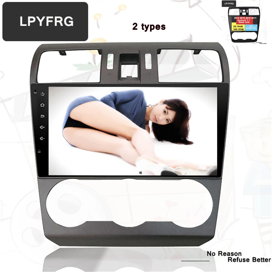 Perfect 8 Core 4+64G Android 9.0 Car DVD Player For Subaru WRX Forester 2014 2016 2017 2019 With GPS Navigation BT 3/4G TV Tape recorder 1