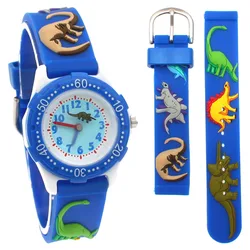 New 3D Cartoon Balls Pattern 3D Rubber Strap Children Watch Fashion Kids Quartz Wristwatch for Boys Students Cartoon Sports A31