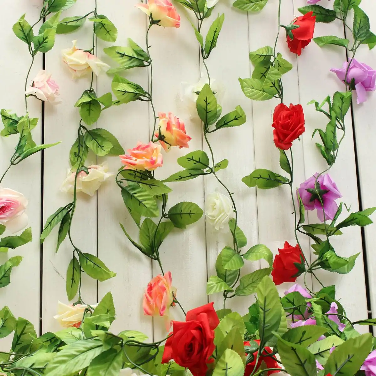 plastic silk fabric rose flower 24m ivy vine hanging garland wedding home decor festive party supplies spot arrangement - Silk Arrangements For Home Decor 2 plastic silk fabric rose flower 24m ivy vine hanging garland wedding home decor festive party supplies spot arrangement - Silk Arrangements For Home Decor 2