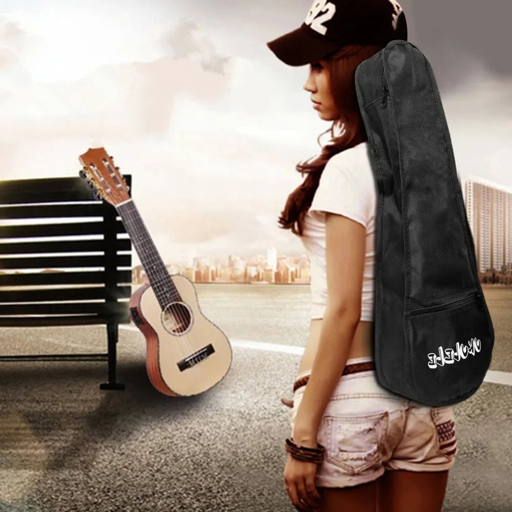 Цай Водонепроницаемый акустической гитары сумка 21/23/26 дюймов миниатюрная гитара укулеле-Биг-бэг чехол рюкзак с защитой регулируемый плечевой ремень для гитары