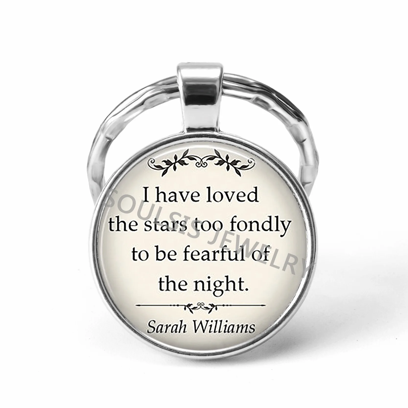 Alice In Wonderland Cheshire Cat Funny Quote Glass Cabochon Key Chains Key Ring Key Chain Creative Gift Fashion Jewelry