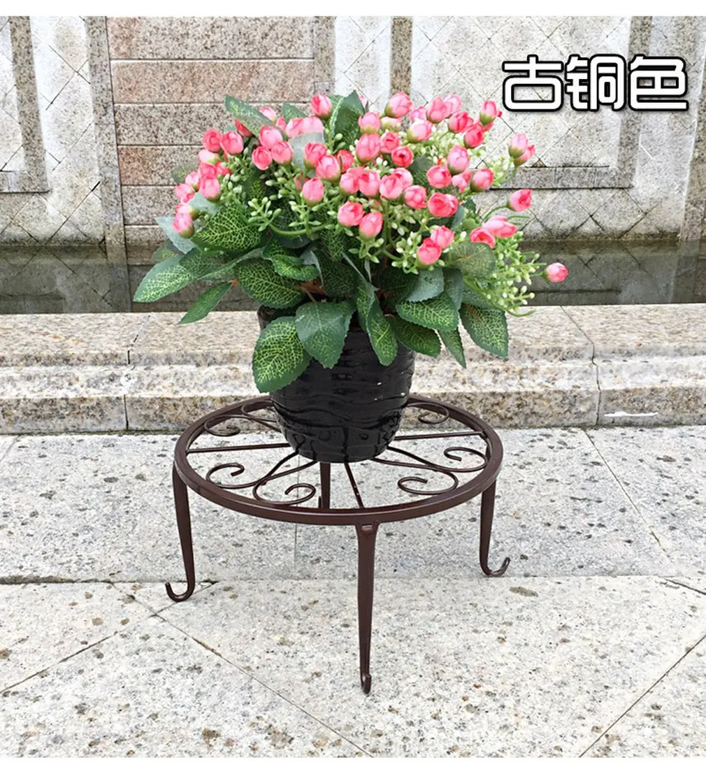 

european balcony and indoor flower pot holder garden flower stand iron flower pergolas white black and copper color