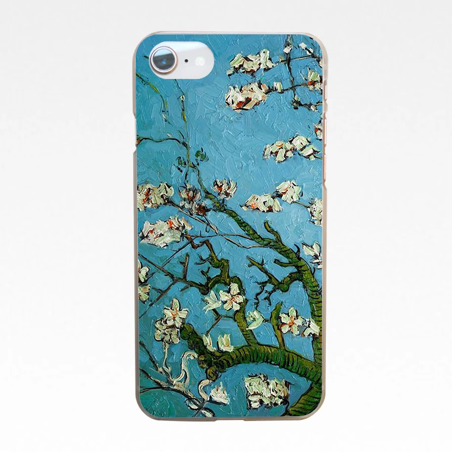 255DD Vincent van Gogh sunflower cherry blossom starry sky series Cover Case for iphone 5 5s se 6 6s 8 plus 7 7 Plus X XS SR MAX iphone 8 wallet case