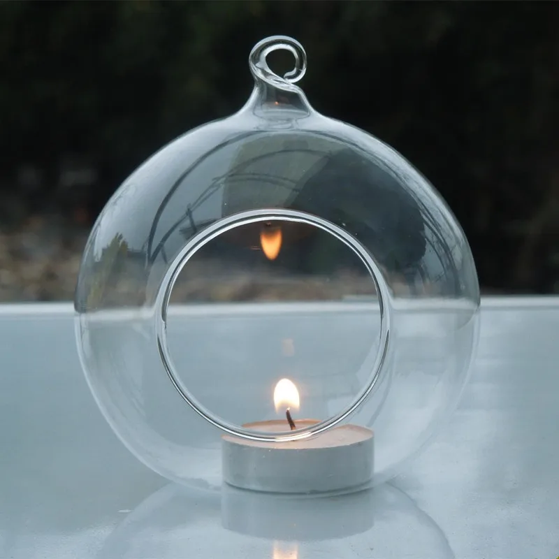 Free shipping Round Bottom Glass Candle Holder Home Decoration