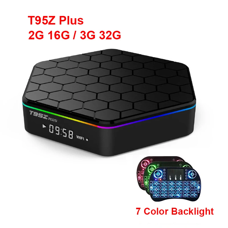 

Original T95Z Plus Android 7.1 TV BOX Amlogic S912 Octa Core 2.4G/5GHz Dual Band WiFi BT4.0 4K H.265 Decoding Media Player