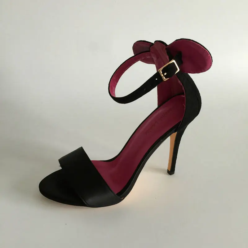 Silver-Black-Glitter-Minnie-Sandal-Women-High-Heel-Stilettos-Shoes-Party-Sandal-Ankle-Straps-PU-Graceful (3)