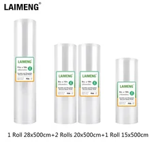 LAIMENG 4 рулона/партия пакеты для хранения продуктов в рулонах, вакуумные пакеты для вакуумного упаковщика, пакеты для хранения для Sous Vide 15+ 20+ 28 см* 500 см R248