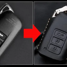 Пояса из натуральной кожи Ключи держатель чехол бумажник для Lexus ES gx является es200 250 300 h NX200 300 h RX20 3 пуговицы Key Holder