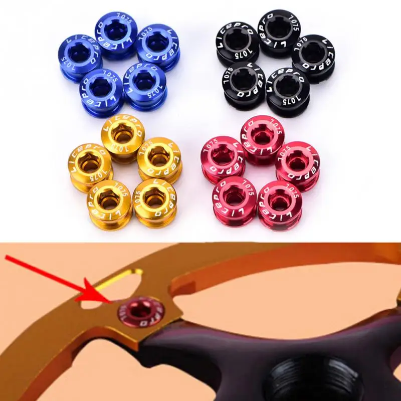 

Hot MTB Bicycle Disc Screws for Disc Ultra-light Color Bicycle Chainwheel Screws Chainring Wheel Bolt Bike Disc Screws #1011