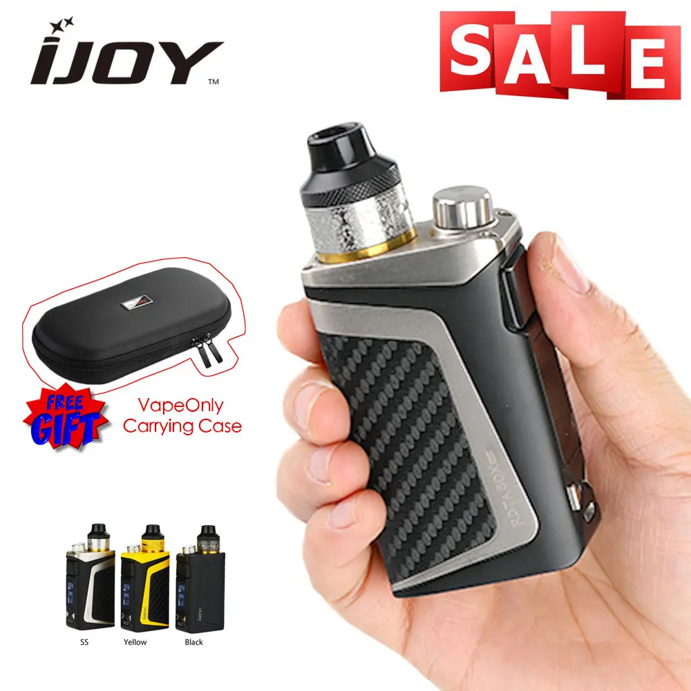 

IJOY RDTA BOX Mini Full Kit 100W 2600mAh built-in Battery 6ml with Free Gifts Vapeonly Leather Carrying Case e-Cigs Vape