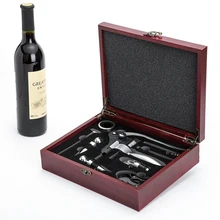 Wein Geschenk-set Flaschenöffner Wein Korkenzieher Werkzeuge Set Bar Zubehör In Geschenkbox Aus Holz