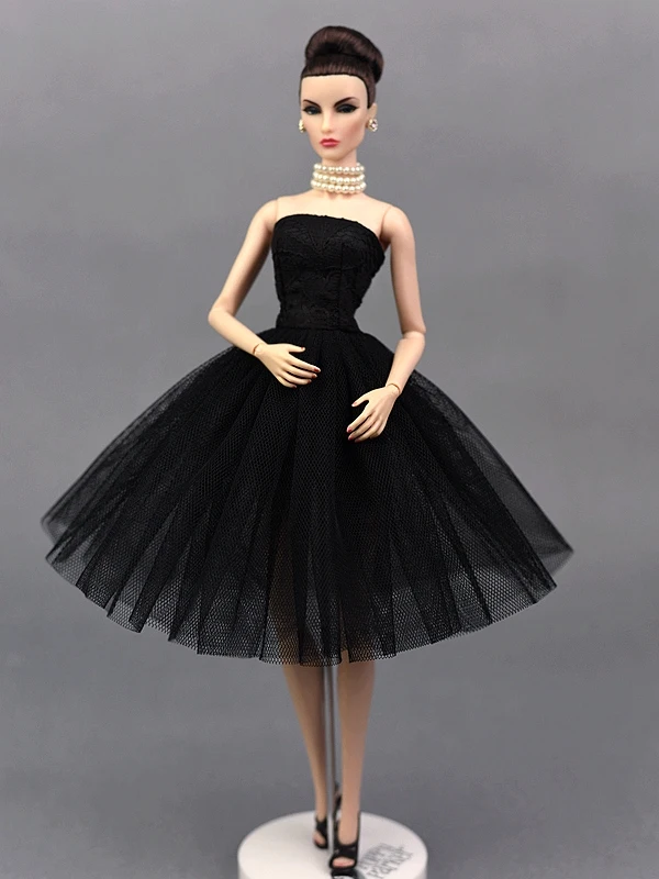 Новинка года; черное кружевное платье; юбка вечернее платье принцессы; Модная одежда для 1/6; кукла Барби Xinyi Fr; подарок для девочки