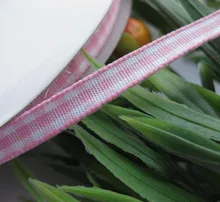 2/8″ 6mm tartan plaid ribbon bows appliques craft/sewing/doll Pink 50Yard