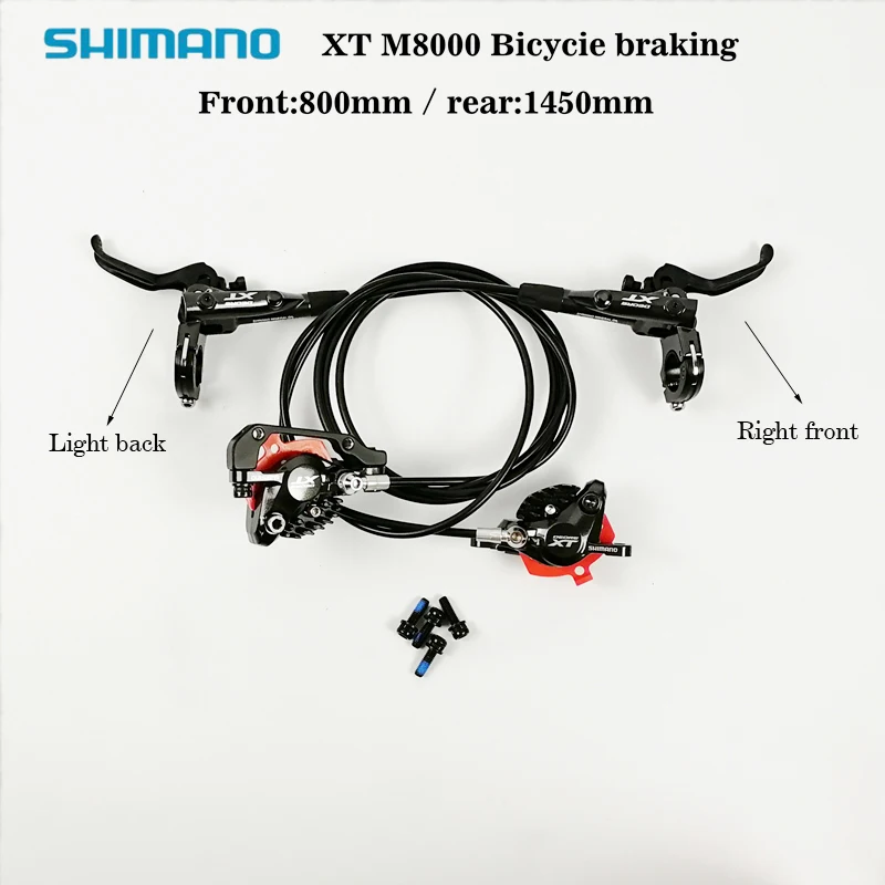 

Shimano Deore XT M8000 Hydraulic Disk Brake MTB Front & Rear Set 800mm /1450mm Customized by Racework
