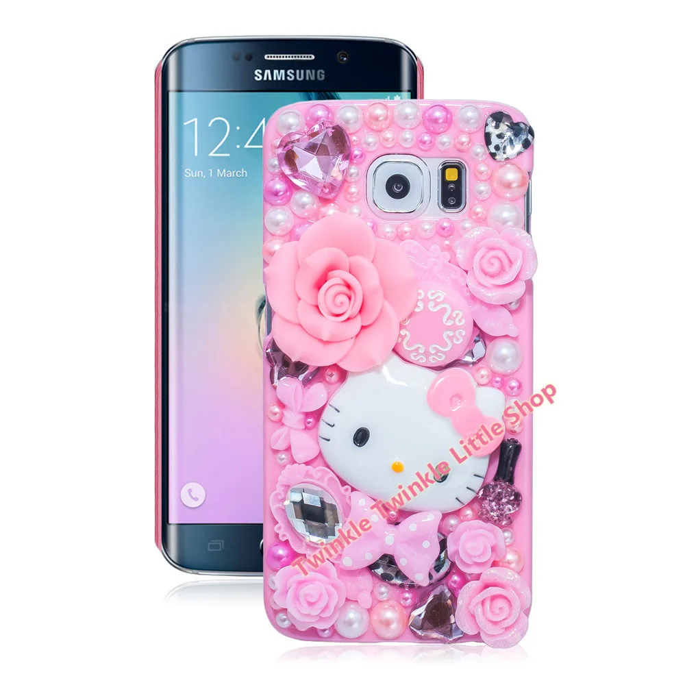 Cute Hello Kitty Case For Samsung Galaxy S7 edge S6 S4 S5 S6 edge S7 Note4