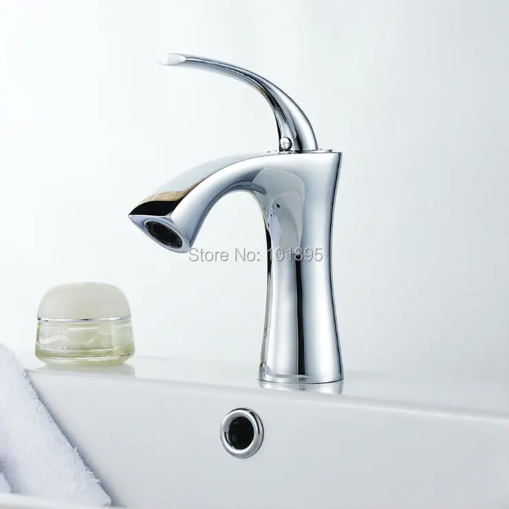 

L16827 Deck Mounted Brass Material Wash Basin Faucet with 3 Colors for Choice