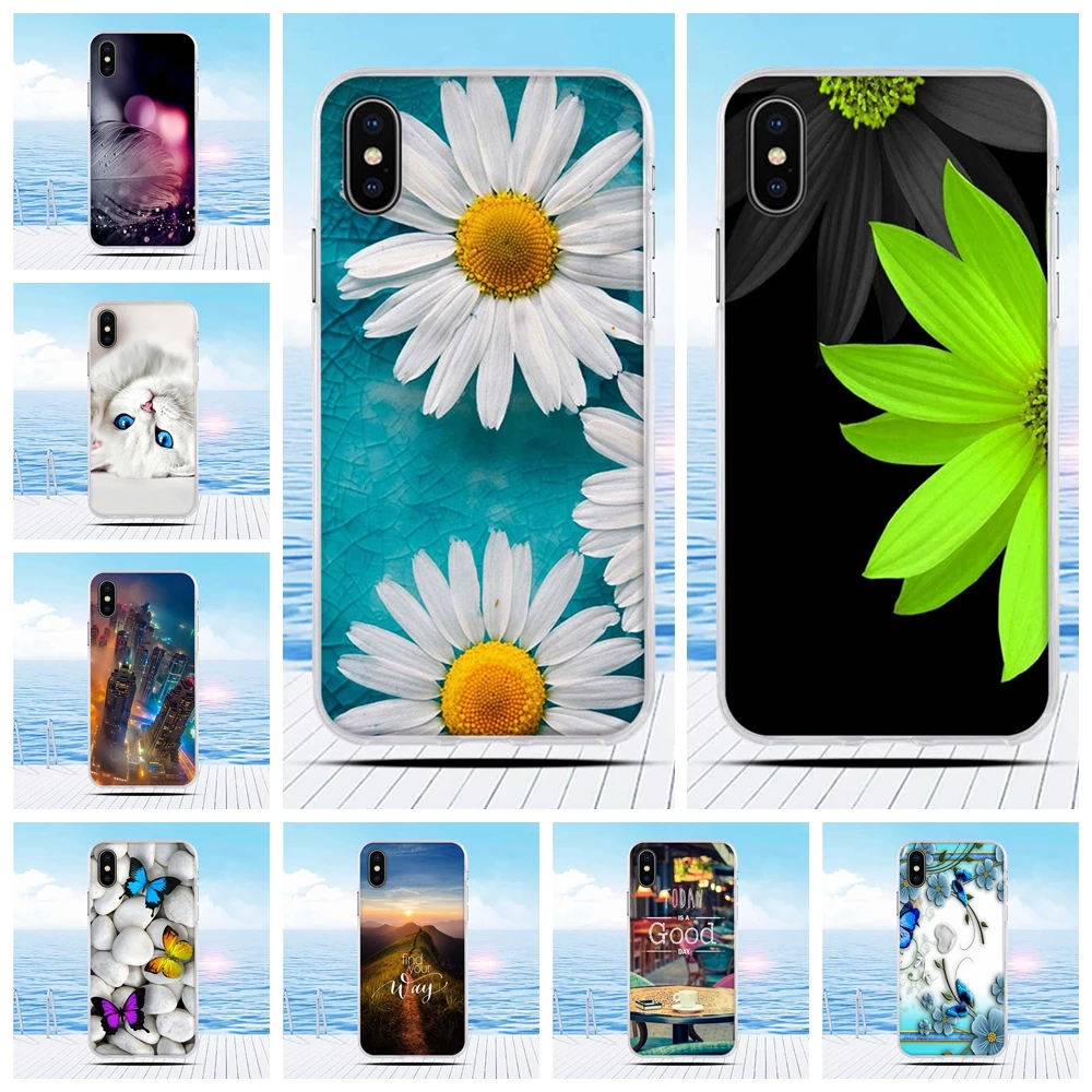 Роскошный чехол с цветочным рисунком для iPhone X чехлы телефонов мультяшным