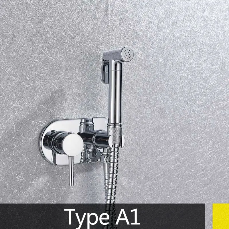 Хромированный или античный кран для биде, популярный настенный кран с двойным отверстием, аксессуары для ванной, горячий холодный Круглый или квадратный смеситель, латунный кран - Цвет: Type A1