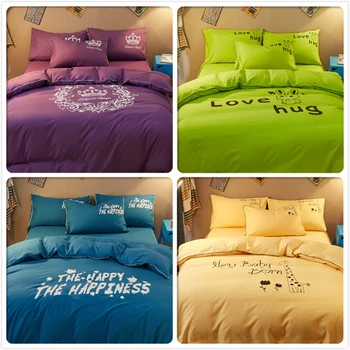 

Boy Girl Kids Winter Warm Aole Cotton 3/4 pcs Bedding Sets Bedlinens King Queen Double Size Duvet Cover 1.5m 1.8m 2m Flat Sheets