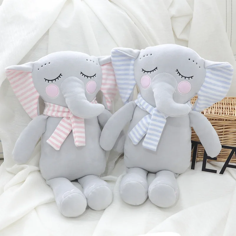 

30cm 40CM Elephant Skin Infant Soft Appease Elephant Playmate Calm Doll Baby Appease Toys Elephant Pillow Plush Toys