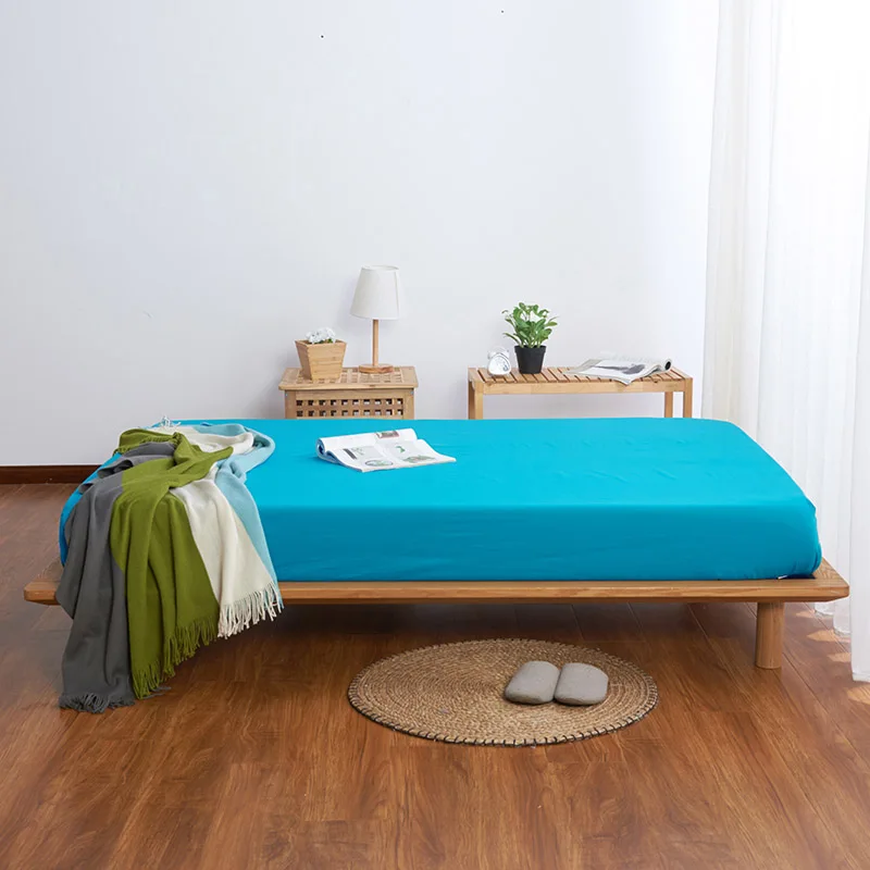 cotton bed sheets with elastic band mattress cover queen fitted sheet