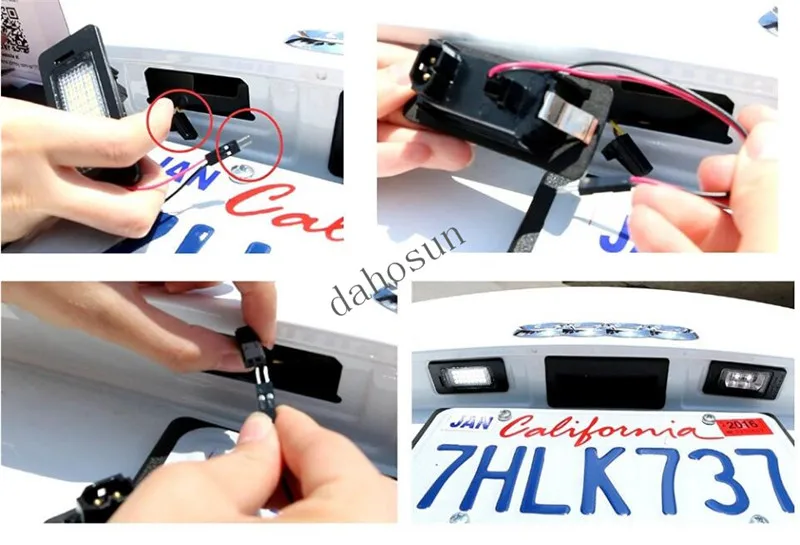 2 шт. x dahosun светодиодный светильник номерного знака для KIA K2 специальный светильник номерного знака автомобиля