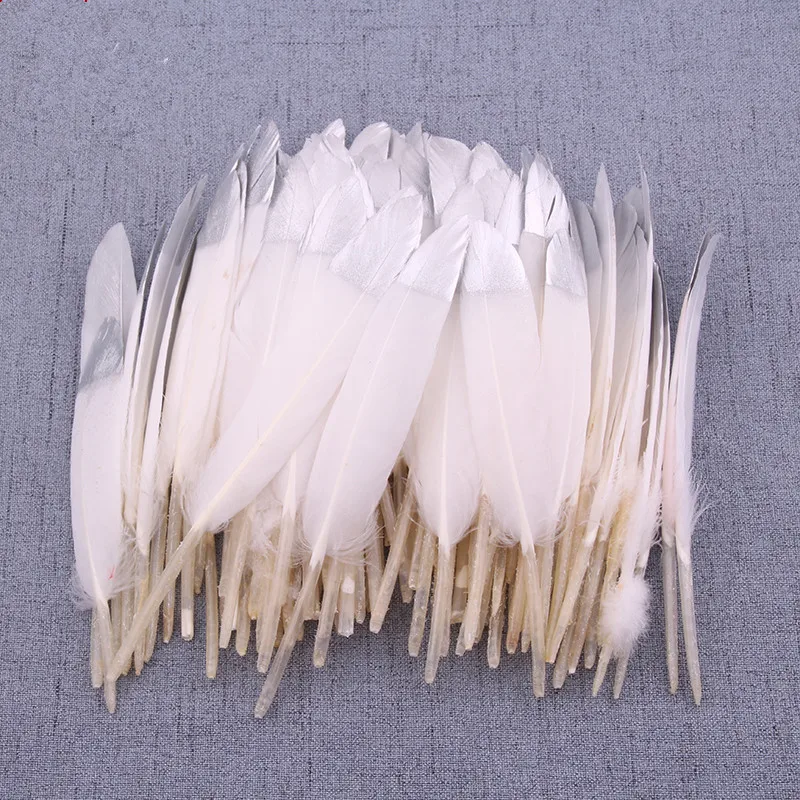 

10 pieces beautiful spray gold goose feather DIY jewelry decorative accessories