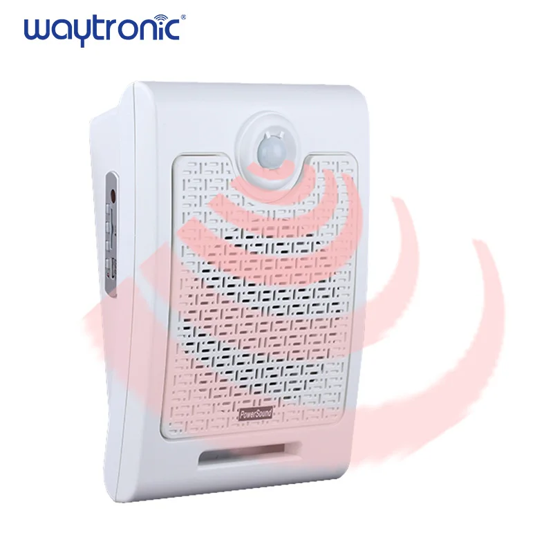 

Wall Mount PIR Infrared Motion Sensor Audio Speaker USB Downloadable Voice Recordable SD Card Player Public Place Voice Reminder