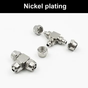 

PEG 6-4 PEG 4-6 4mm to 6mm Three Way Tee Union Brass Straight Pneumatic Pipe Hose Quick Coupler Connector Coupling Fitting