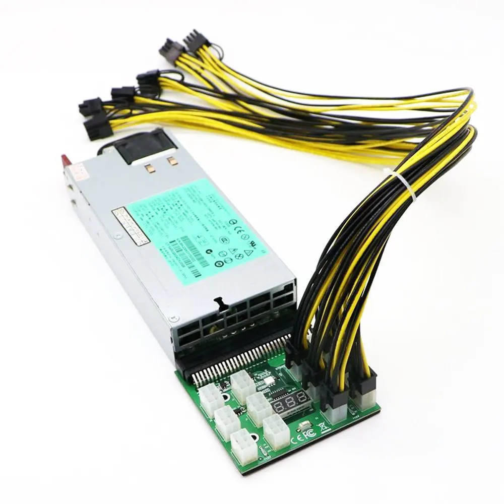 Блок питания для майнинга Ethereum ETH ZEC 12 В GPU/PSU коммутационная плата шт. PCI E 6 + 2