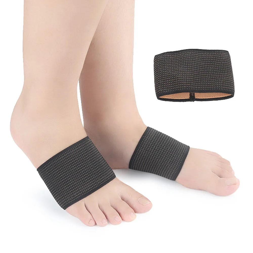 1Pair Compression Copper Arch Support Brace Plantar Fasciitis Sleeves