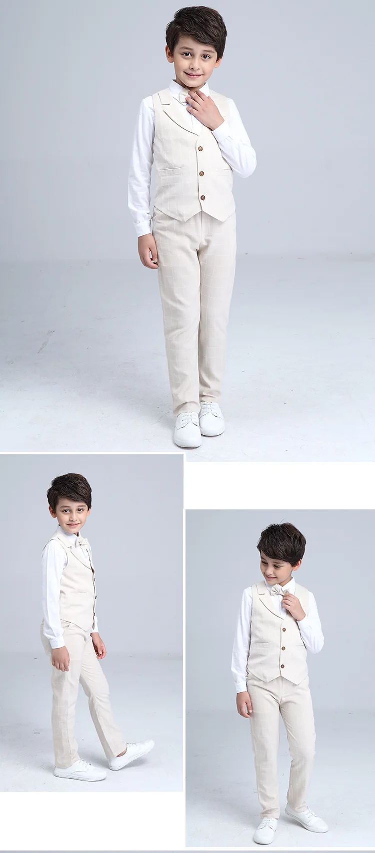 2017 Boys Blazer Suit Kids Cotton Vest+Tie+Blouse+Pants 4 pieces/set Clothes Sets Boys Formal Blazers for Weddings Party EB156 HTB1mBGxQXXXXXX.XVXXq6xXFXXXN - 2017 Boys Blazer Suit Kids Cotton Vest+Tie+Blouse+Pants 4 pieces/set Clothes Sets Boys Formal Blazers for Weddings Party EB156