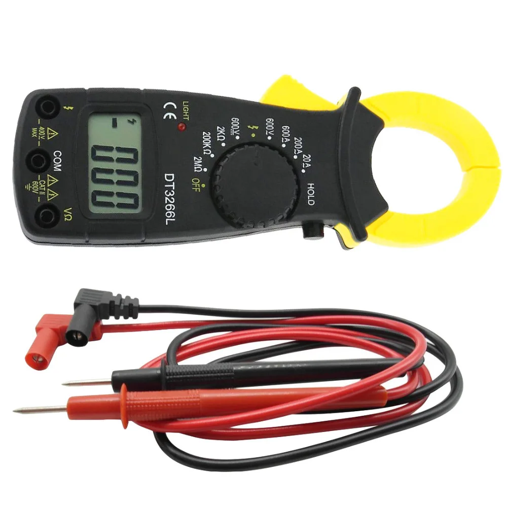 600A AC/DC Ohm Current Voltage Tester Digital Amper Clamp Meter