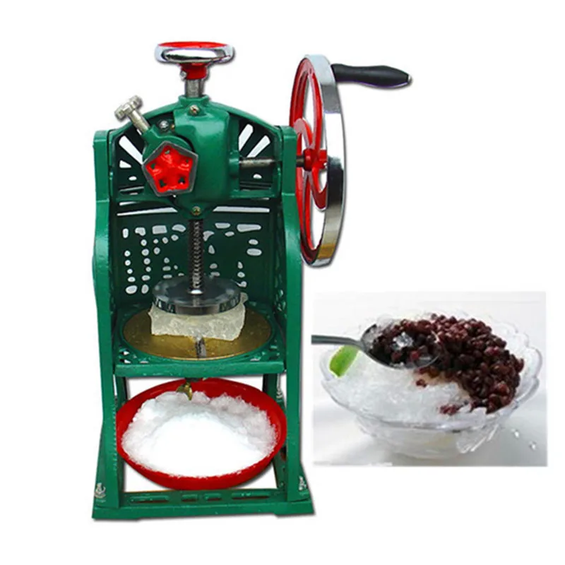 

Commercial manual snow cone maker ice block crusher shaver