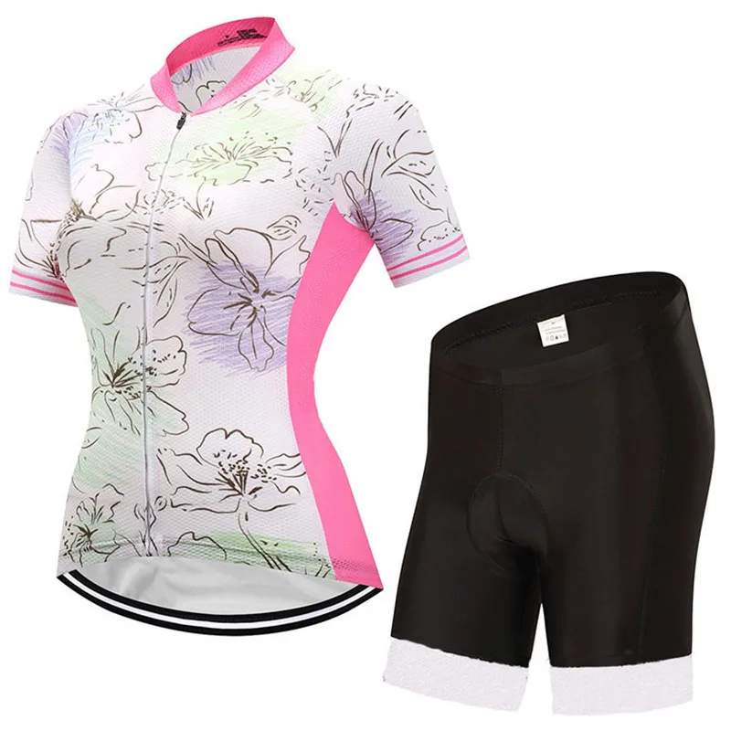 short set GUIDER SPEED летняя велосипедная одежда с коротким рукавом удобный индивидуальный костюм для велоспорта для женщин - Цвет: short set