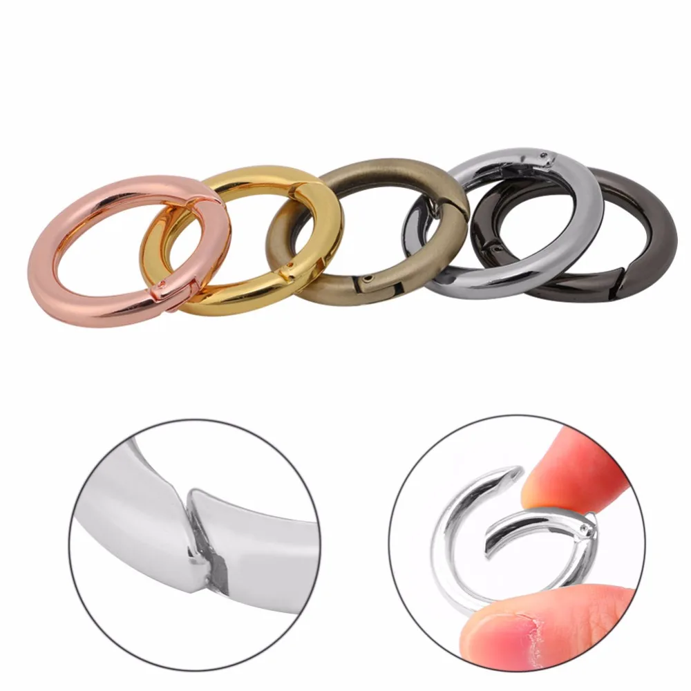 

28mm Camping 1 Pc Round Spring Snap Circle Clip Hook Keychain For Hiking Camping Outdoor