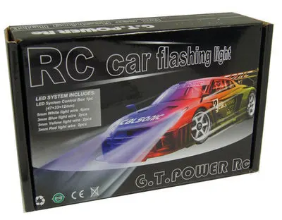 

GT power RC Car lighting 12 LED Flashing lighting Light Wire System 2 PPM FM FS 2.4G kit BRAKE + HEADLIGHT + SIGNAL