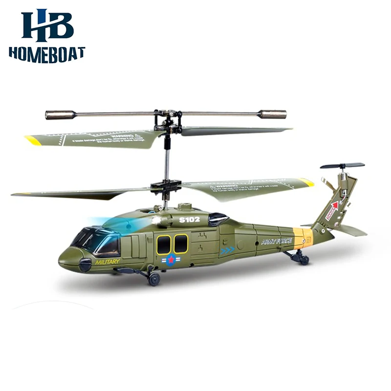 New Arrival Syma S102G Military 3CH Gyro LED Indoor RC Attack Helicopter Shatterproof Radio Remote Control Kids Toys Green |