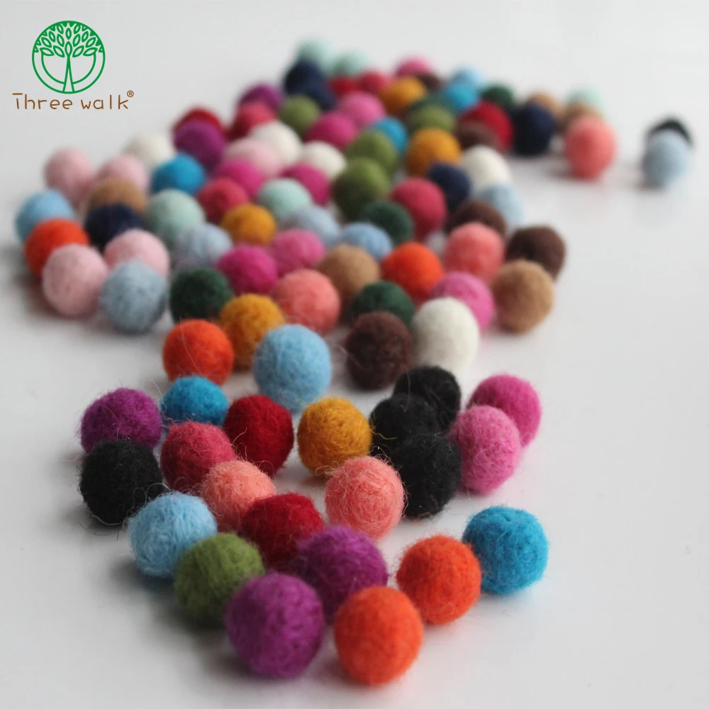 Wool Felt Balls 100pcs 15mm Wool Felt Pom Poms White Off Felt Balls