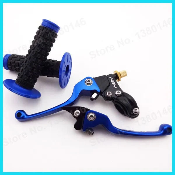 Синий ASV складывающаяся муфта тормозной рычаг+ 7/" рукоятка мягкий дроссельной заслонки штыри для мотокросса МХ, Dirt Pit Pro Bike XR50 в байкерском стиле