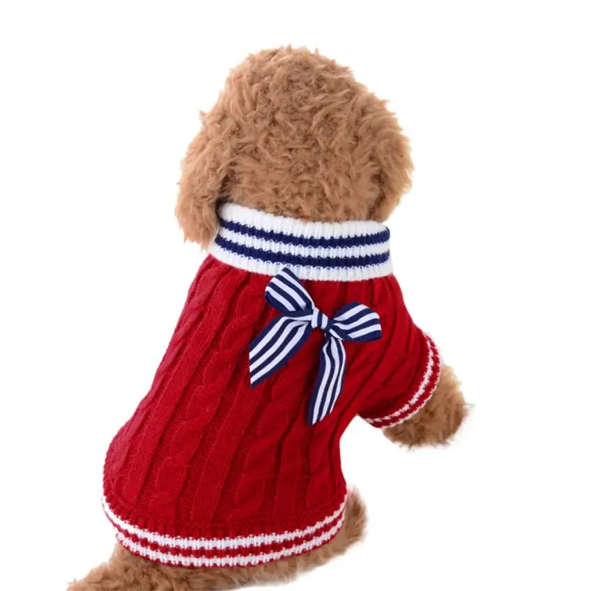 Pet Dog Sweater Dog Clothes Small Dogs Winter Sweaters Rompers-in Dog ...