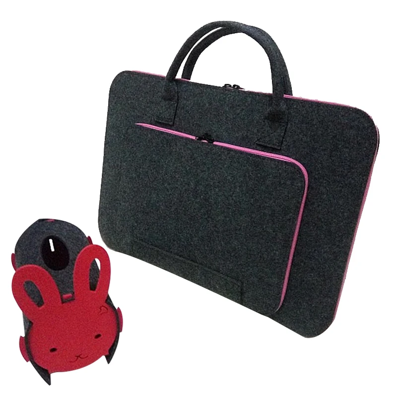 

Felt Universal Laptop Bag Notebook Case Briefcase Handlebag Pouch For Macbook Air Pro Retina 15 or 17 Inch Men Women