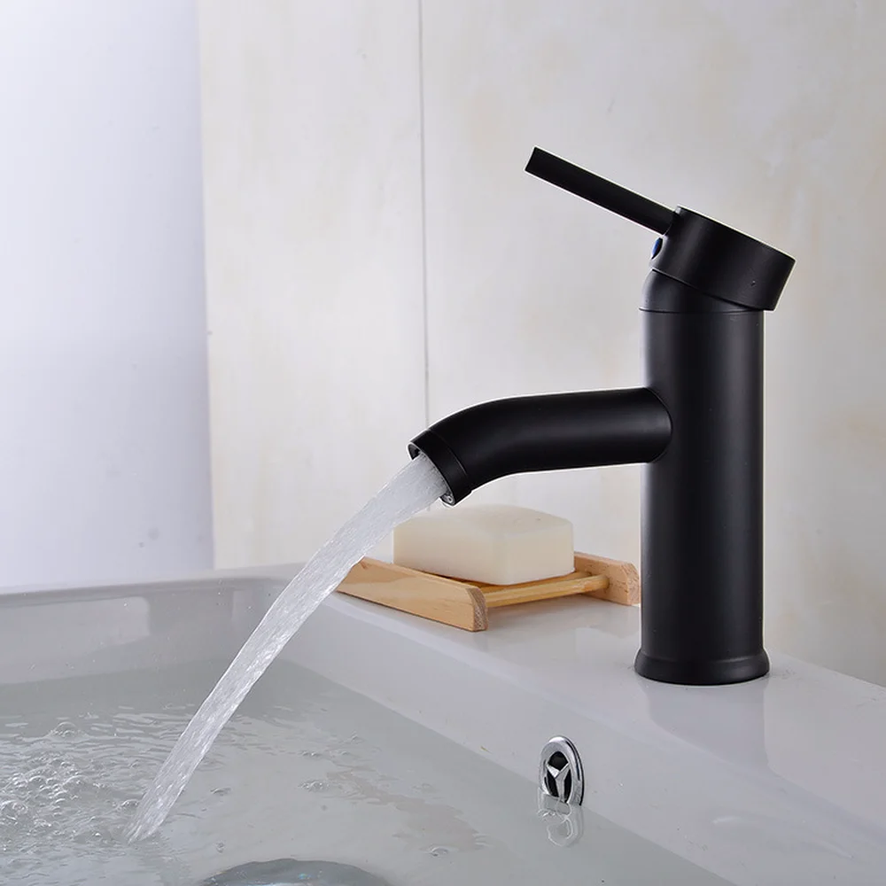 Stainless steel table basin faucet hot and cold mixing ...